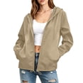 thumbnail image 2 of Women's Hooded Rain Jacket Full Zip Water Resistant Long Sleeve Outdoor Hiking Windbreaker Jacket, 2 of 9
