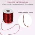 thumbnail image 2 of Uxcell Metallic Cord 1.5mm 109 Yards Metallic Ornament String Red, 2 of 6