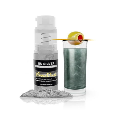 Brew Dust – Nu Silver Edible Drink Powder – Silky Swirl Beverage Safe 4g Spray Pump Brew Dust – Nu Silver Edible Drink Powder – Silky Swirl Beverage Safe 4g Spray Pump