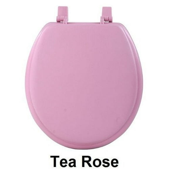 Park Avenue Collection Fantasia 17 Inch Tea Rose Soft Standard Vinyl Toilet Seat