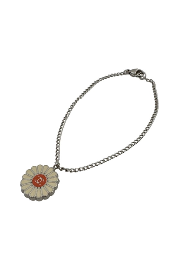 Pre-Owned CHANEL 04P 2004 Spring Collection Chain Coco Mark Flower Bracelet Bangle Brand