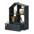thumbnail image 3 of South Shore Sweedi, Scandinavian Bookcase with Storage Bin, Dark blue, 3 of 14