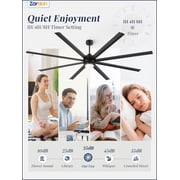 Zardon 84in Large Ceiling Fans with Light and Remote Control, Industrial Ceiling Fans with 6 Speeds… — $199.99 (49% off)