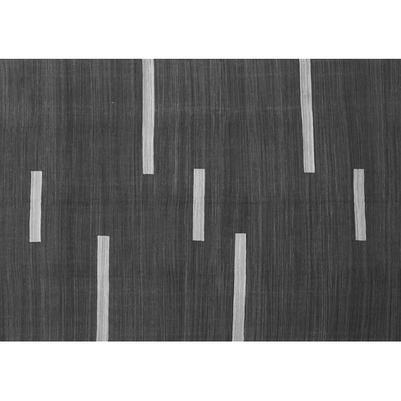 Ahgly Company Indoor Rectangle Abstract Gray Contemporary Area Rugs, 2' x 5'