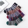 thumbnail image 5 of LEZMORE 5 Pair Women Warm Wool Socks Soft Cozy Socks for Fall Winter Sports Socks Cashmere Athletic Crew Socks for Women, 5 of 5