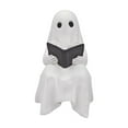 thumbnail image 2 of Sitting Ghost with Book - Halloween Decorations Indoor, Cute Ghost Figurine for Bookshelf, Desk or Mantel, Spooky Yet Charming Resin Decor for Home & Office, 2 of 8