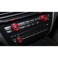 thumbnail image 5 of 3pc Red Aluminum AC Climate Control Radio Volume Turner Ring Covers For 11-16 BMW F10 F11 F07 5 Series 5GT, 11-17 F12 F13 F06 6 Series, Gran Coupe, 08-15 F01 F02 7 Series, 5 of 9
