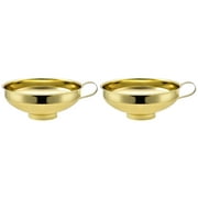 2 PCS Funnel Kitchen Funil Funnels Stainless Steel Can Gilded