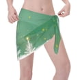 thumbnail image 2 of Wukai Christmas Green Women’s Short Sarongs Beach Wrap Bikini Bottom Short Skirt Chiffon Scarf for Swimwear, 2 of 4