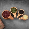 thumbnail image 4 of HOKARUA 4pcs Wood Measuring Cups Baking Cups Measuring Spoons Baking Supplies For Home Bakery, 4 of 7