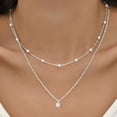 thumbnail image 2 of CFIOZYOS Gold Pearl Necklace for Women, 14K Gold Plated Layered Pearl Necklaces for Women Trendy Simple Herringbone Chain Pearl Necklace for Women Gold Jewelry Gifts, 2 of 10