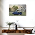 thumbnail image 3 of Elephant Stock Old Fashioned Spring Wall Art - Horizontal Canvas Wall Art - Living Room Wall Decor - Transportation Canvas - Blue And White Decor By Lori Deiter - 30" x 20", 3 of 8