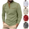 thumbnail image 2 of ShiShine Men's Henley Shirts Long Sleeve Button T-Shirt Casual Stylish Pullover Shirt with Pocket, 2 of 7