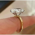 thumbnail image 4 of Silver Solitaire Ring 4Ct Cushion Cut Lab-Created Diamond Women's Engagement Ring 14K Yellow Gold Plated, 4 of 5