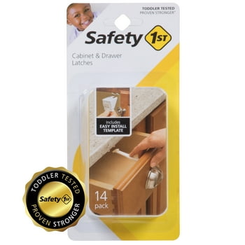 Safety 1 Cabinet & Drawer Latch (14pk), White