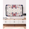 thumbnail image 5 of Butterfly 4th of July Outdoor TV Cover 48 to 50 Inch Weatherproof, Independence Day Star Blue Red Rustic 600D Oxford TV Covers with Waterproof Zipper, Outside Flat TV Screen Protector 48"Wx30"Hx4.5"D, 5 of 7