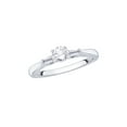 thumbnail image 1 of KATARINA Round and Baguette Cut Diamond Promise Ring in 10K White Gold (1/2 cttw, I-J, I1-I2) (Size-7), 1 of 2