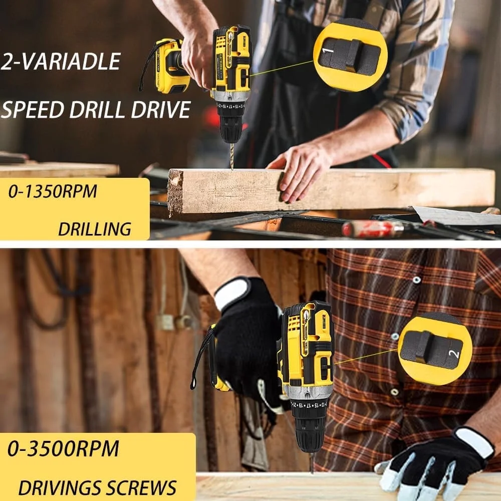 Ailongcity 21V Cordless Drill Power Tool Set, 120 Pieces photo 8