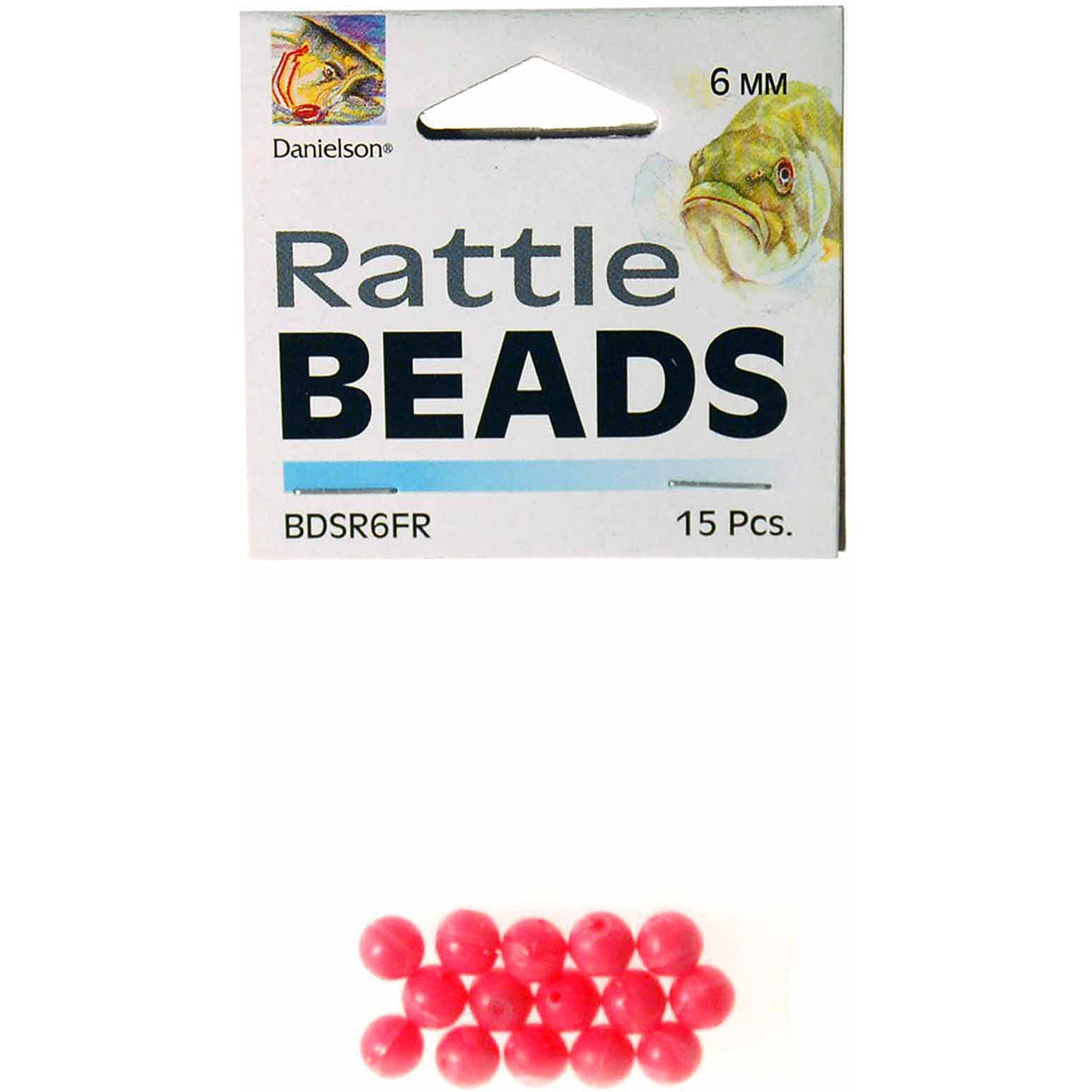 Danielson Rattle Beads, Fluorescent Red