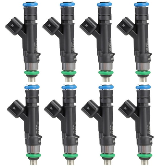 8Pcs CCIYU 1 Hole Fuel Injector Kits fit for 2014 for Ford for F-150 3.7L, 2011-2017 for Ford for F-150 5.0L, 2011-2016 for Ford for Mustang 5.0L FJ1132,BR3Z9F593A