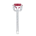 thumbnail image 3 of Lab Created Ruby Solitaire Ring with Surprise Diamond - 2 Carat - AAAA Grade certified, 925 Sterling Silver, US 4.00, 3 of 8