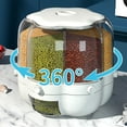 thumbnail image 3 of Dispensador de cereales de 6 rejillas, cubo de arroz, organizador multifuncional, capacidad de 6,5 kg Rejilla Blanca 6.5kg-6, 3 of 8