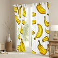 thumbnail image 3 of jejeloiu Tropical Fruit Black Out Curtains,Cartoon Banana Curtains Pack of 2 (42x63 Each),Yellow White Bedroom Curtains For Kids,Luxury Bedroom Decor, 3 of 6