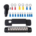 thumbnail image 2 of 12 Terminal Power Distribution Block Bus Bar with Terminals Accessory Easy to black, 2 of 8