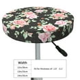 thumbnail image 4 of Balery Rose Flowers Fundas de asiento para taburete de bar redondo de tela de terciopelo ajustables que protegen de arañazos y manchas para sillas de 14 a 17 pulgadas.-14 inch, 4 of 7