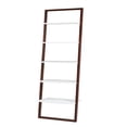 thumbnail image 5 of Weston Home Oliver Two-Tone 5-Shelf Leaning Ladder Bookcase, Espresso and White Finish, 5 of 8