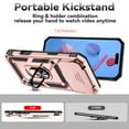thumbnail image 2 of TECH CIRCLE for iPhone 17 Pro PC+TPU Hybrid Case with Slide Camera Lens Cover, Military-Grade Magnetic Ring Car Mount Holder Kickstand Dual Layer Shockproof Protective Cover,Rosegold, 2 of 9