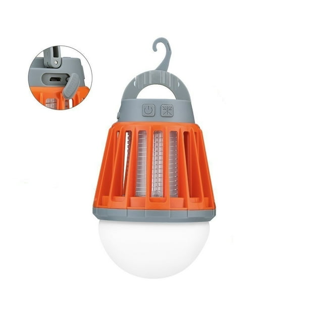 2 in 1 LED USB Rechargeable Waterproof Mosquito Killer Bug Zapper Light