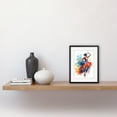 thumbnail image 2 of Flamenco Dancer in Motion Rainbow Colour Dress Dance Modern Watercolour Painting Artwork Framed Wall Art Print 9X7 Inch, 2 of 5