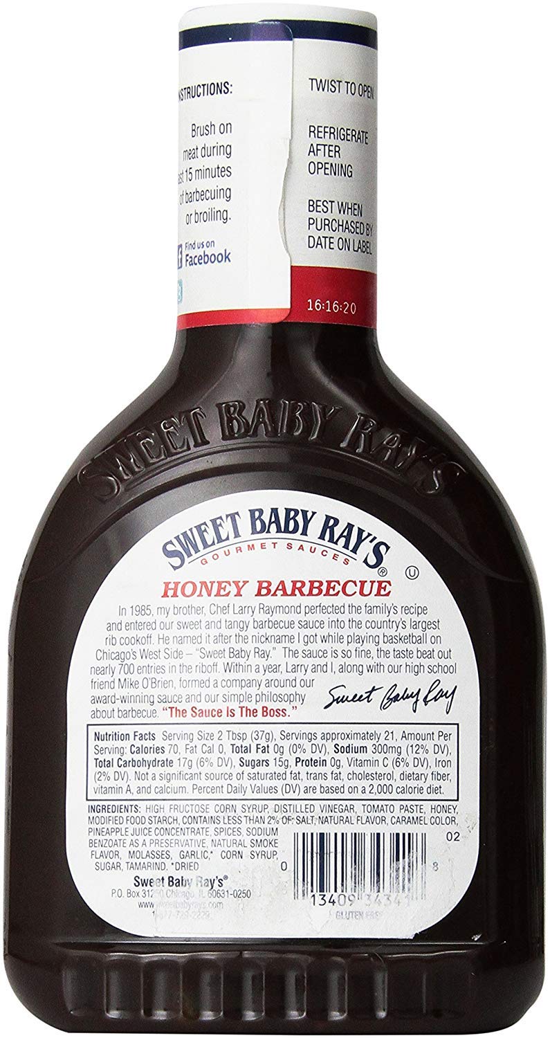 Product of Sweet Baby Ray's Honey Barbecue Sauce 2 Pk. 40 oz ...