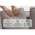thumbnail image 6 of Hommoo Teddy Fleece Single Sofa Chair,Compressed Modular Floor Couch with Wide Seat and 3 Back Cushions, Soft All-Foam Support, Cozy Lounge Chair for Home, Kids & Pets, Left Side, Gray, 6 of 7