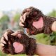 thumbnail image 4 of Guantes sin dedos con forma de pata de gato y gatito, de piel sintética, cómodos y de felpa, con pantalla táctil, cálidos, para niñas y mujeres, 01, 4 of 5
