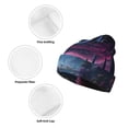 thumbnail image 3 of Pofeuu Fantasy Landscape Starry Night Print Beanie Hat for Men Women Knit Winter Hat Warm Cuffed Skull Beanie Slouchy Soft Unisex, 3 of 6