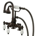 thumbnail image 4 of Water Creation F6-0013-03-CL 3.38 in. Vintage Classic Center Deck Mount Tub Faucet - Brown & Oil-Rubbed Bronze, 4 of 4