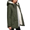 thumbnail image 2 of KANG Fleece Lined Hooded Jacket Windproof Outdoor Softshell Coat For Fall Winter Casual Warm ComfortArmy GreenM, 2 of 5
