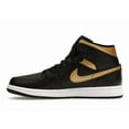 thumbnail image 2 of Jordan Men's 1 Mid Black Metallic Gold Shoes, from StockX, 2 of 5