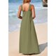 thumbnail image 2 of Vestido de verano PRETTYGARDEN para mujer 2025, holgado, con tiras, verde militar, 2 of 8