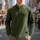 thumbnail image 1 of pstuiky camisa de manga larga para hombre, Sudadera informal holgada de cuello alto con media cremallera y manga larga para hombre Tops de talla grande para hombre m, 1 of 8