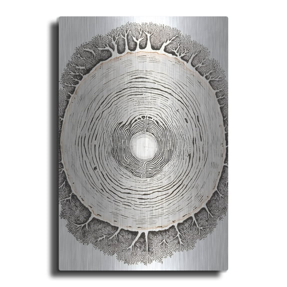 Luxe Metal Art 'Nature Inspired 1' by Petals Prints Design, Metal Wall Art, 24"x36"