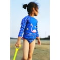 thumbnail image 7 of weVSwe Girls Rash Guard Swimsuit Rare Hem Cuffs Bathing Suit UPF 50+ Protection 2T, 7 of 7