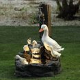 thumbnail image 4 of Solar Garden Duck Statue, Water Feature Outdoor Decor with LED Lights, Resin Patio Sculpture, Unique Lawn Ornament Gift, 4 of 9