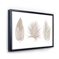thumbnail image 2 of Designart Tropical Beiges Leaves FLOAT FRAME WALL ART, 2 of 4