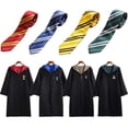 thumbnail image 2 of Disfraz de Harry Potter para niños, uniforme de Gryffindors, ropa de bruja, bata de mago, añadir un lazo, capa, regalo de escuela mágica, 2 of 4