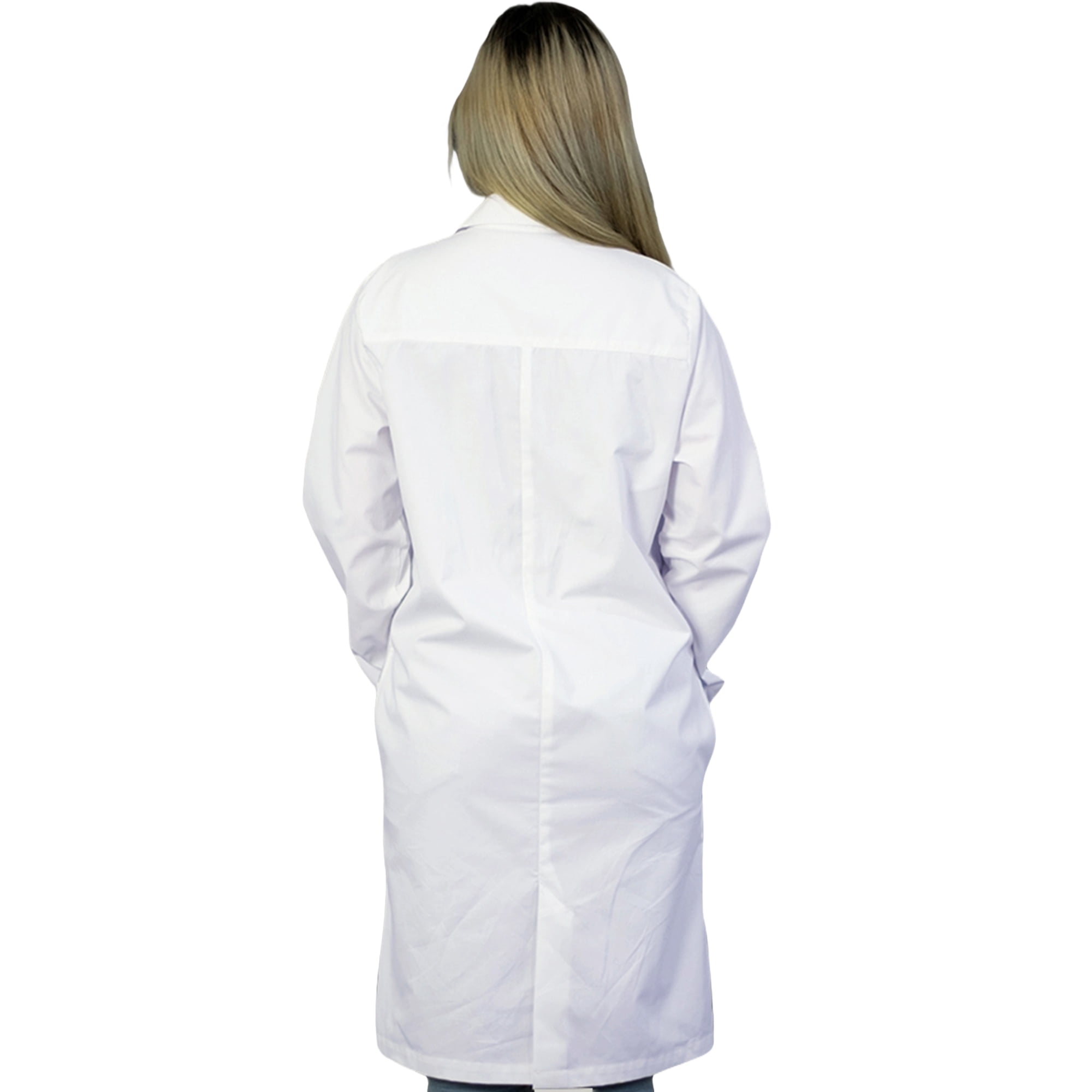 HEEDFIT Professional Ladies Ultra-Comfortable Poly-Cotton 40” Long Reusable Lab Coats