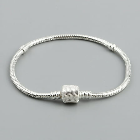 Sexy Sparkles Charm Bracelet Snake Chain Bracelet for Women Mujer Pulsera - 7 7/8 inch