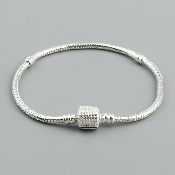 Sexy Sparkles Charm Bracelet Snake Chain Bracelet for Women Mujer Pulsera - 7 7/8 inch